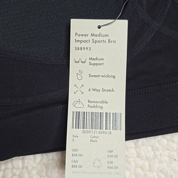1131 NWT Sweaty Betty Power Medium Support Sports Bra Sz Small - Picture 5 of 8